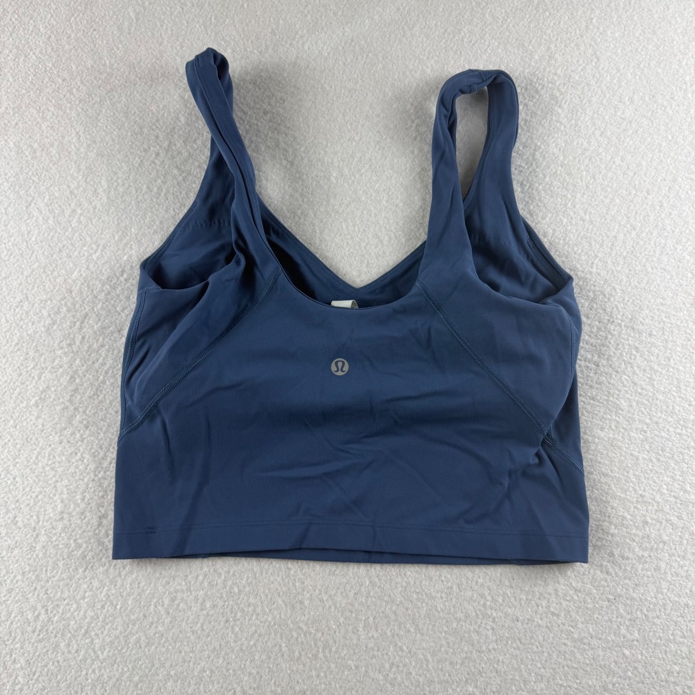 Lululemon Align Tank Top Blue Nulu Cropped Yoga Bra Size 6
